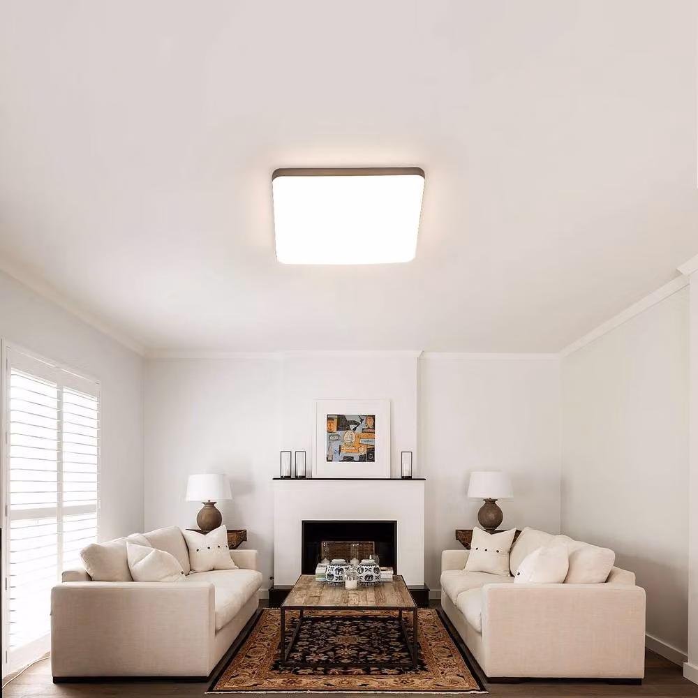 Pheashine White Square LED Ceiling Light, 36W, W/D/H: 23 x 23 x 3.5 cm – 2