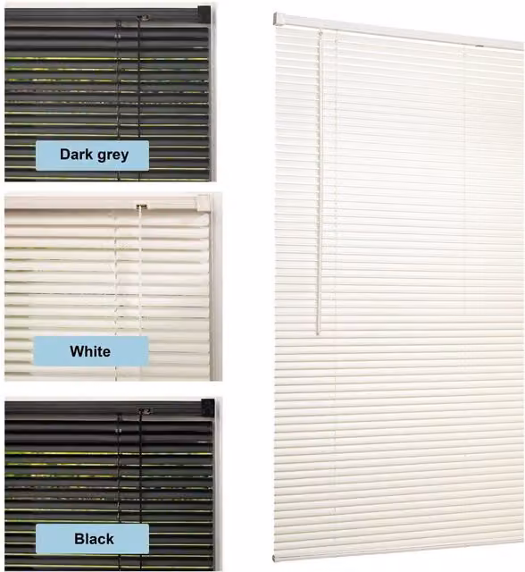 Lister Cartwright White PVC Venetian Blinds, W: 117 cm, H: 160 cm