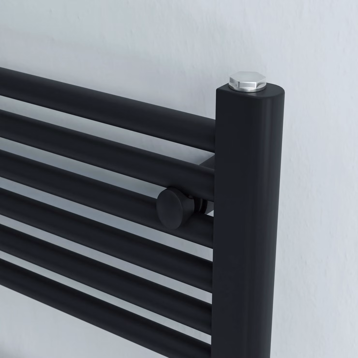 Agadon Grace Electric Towel Radiator in Black, W/H: 60 x 120 cm – 3
