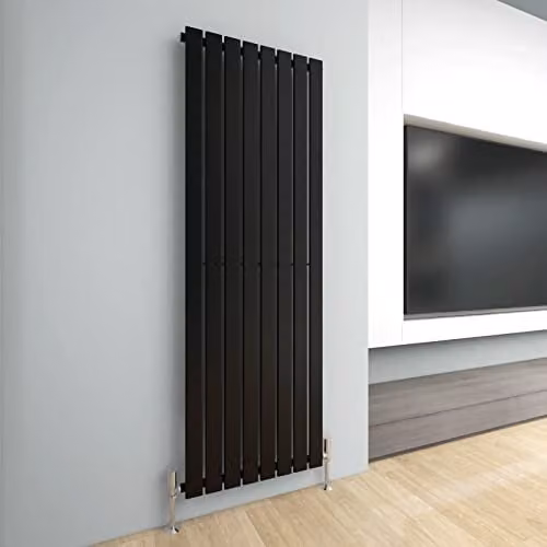 MCC Direct Designer Flat Panel Double Radiator, Black, H x W: 1800 x 544 mm