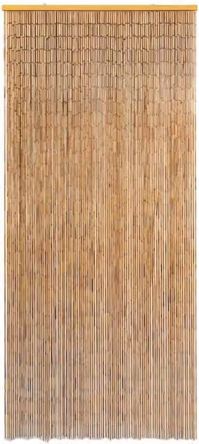 Berkfield Home Bamboo Insect Door Curtain in Brown, W/H: 90 x 220 cm – 1