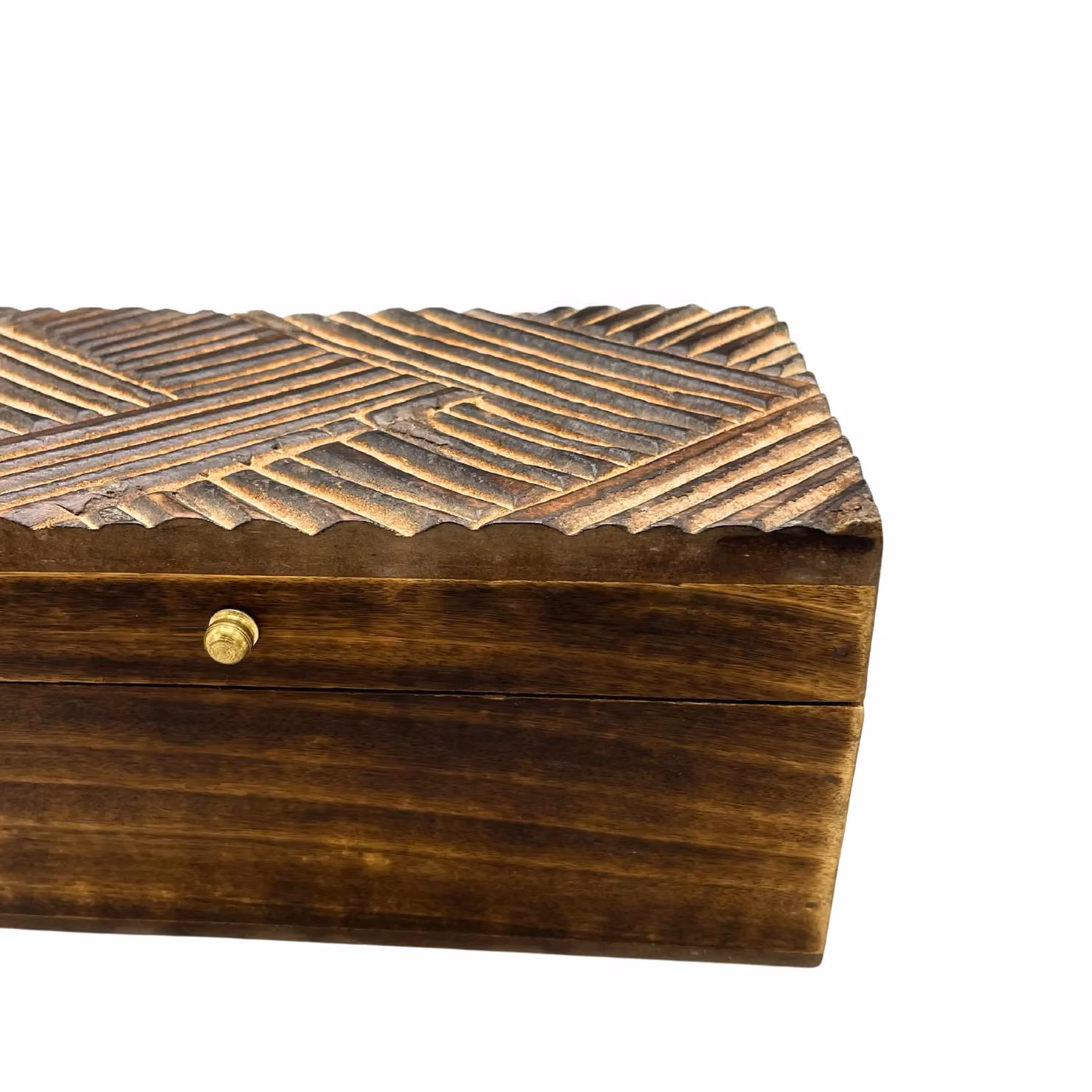 KDMD Vintage Deco Multi Purpose Wood Box in Brown, W/D/H: 22 x 12 x 10 cm – 2