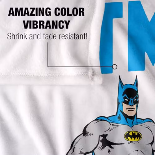 Warner Bros. Batman Stance Silky Touch Super Soft Fleece Throw Blanket, Multicolour, W: 152 cm, D: 127 cm – 2