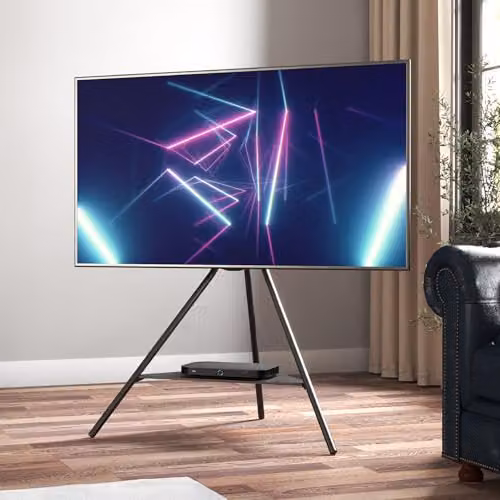 AVF Black Metal Tripod TV Stand for up to 65 Inch TVs – 3