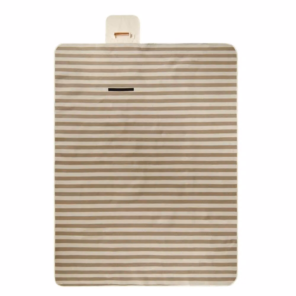 Vinga Alba RPET Striped Picnic Blanket in Brown, W/D/H: 200 x 150 x 0.5 cm – 2