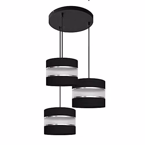 Netlighting Helen Cluster Pendant Ceiling Light in Black and Silver, Diameter: 35 cm