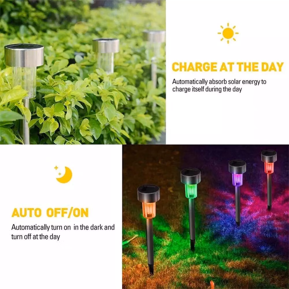 FLAVORA 24 Solar LED Stake Lights, Multicolour Outdoor Garden Lights – 4