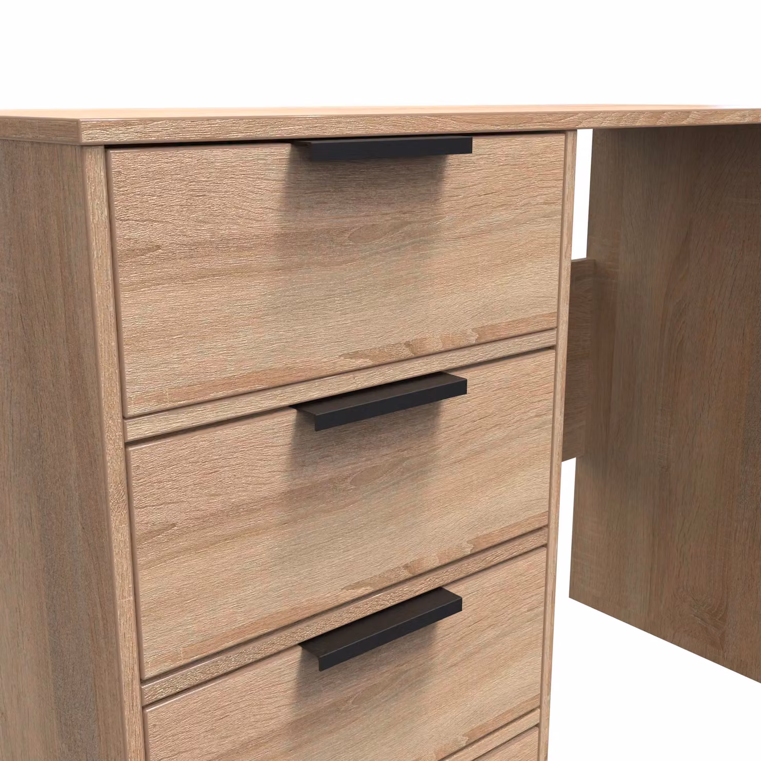 Ready Assembled 2 U Fuji 4 Drawer Vanity in Light Oak – 3