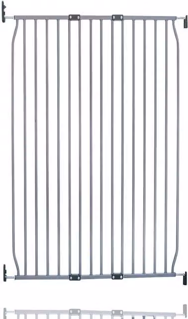 Safetots Extra Tall Eco Screw Fit Extendable Baby Gate, Grey, Width: 90 cm - 100 cm