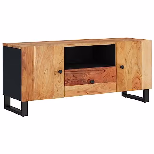 vidaXL Industrial TV Cabinet in Brown and Multicolour, Made of Reclaimed and Engineered Wood with Metal, W/D/H: 105 x 33.5 x 46 cm