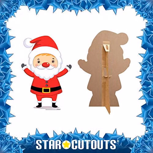 Star Cutouts Ltd SC984 Mini Santa Cardboard Standee, Multicolour, Height: 87 cm – 3
