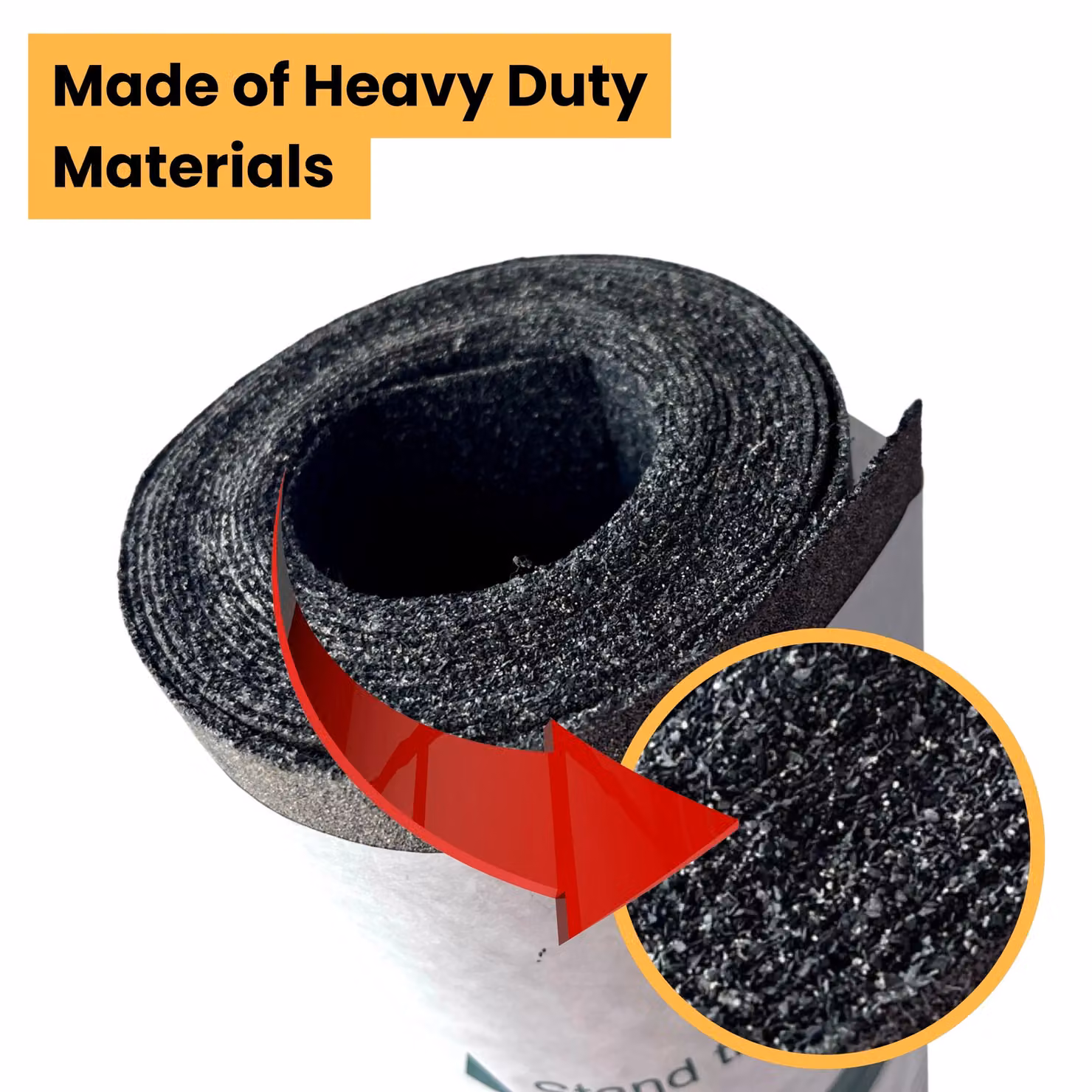 Novecrafto Heavy-Duty Mineral Shed Roofing Felt, Black, W: 1 m, L: 10 m – 4