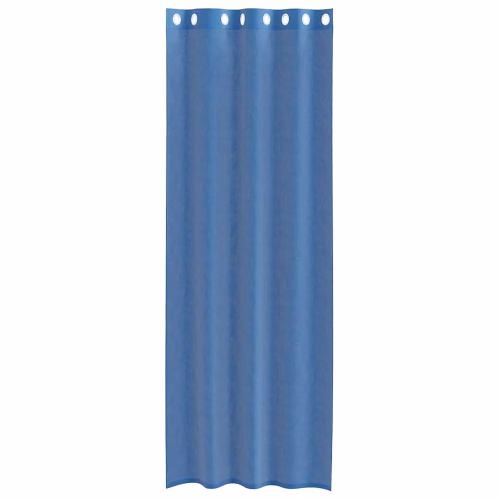 Berkfield Home Royal Blue Voile Fabric Panel Curtains with Eyelets, 2 Pack – 3