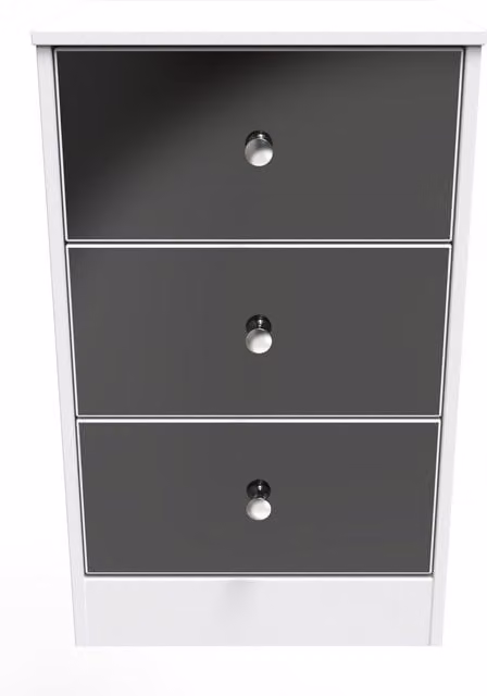 2 U Taunton 3 Drawer Bedside Cabinet in Black – 1