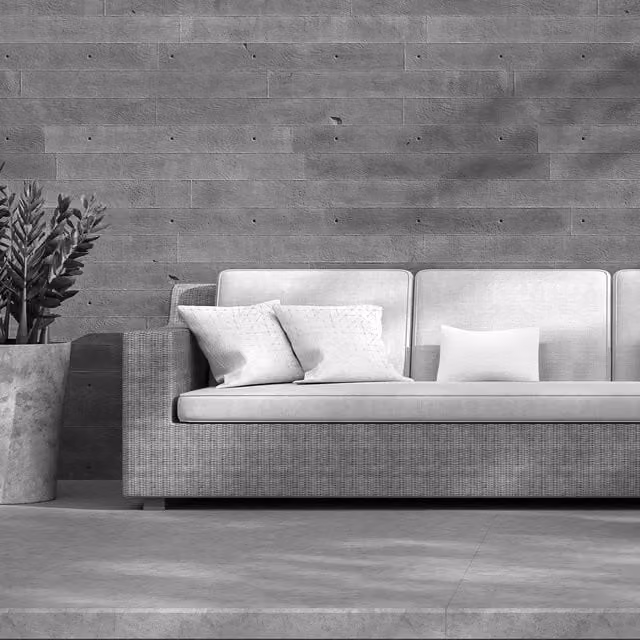 Benjamin Tate Design LTD Geometric Minimalist Outdoor Cushion in White, 60 x 60 cm