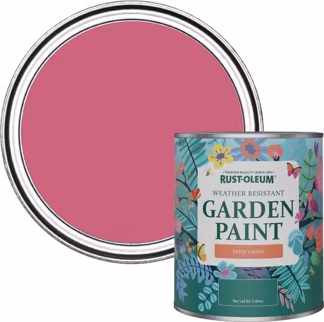Rust-Oleum Garden Paint in Satin Finish, Pink, 0.75 l