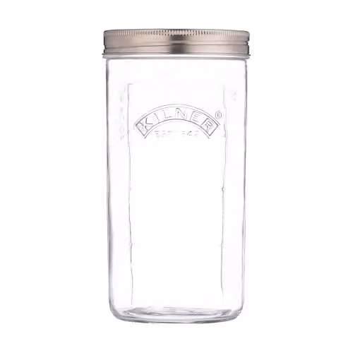 Kilner Fermentation Jar Set with Silicone Valve Lid and Ceramic Weights, 1 l, Transparent – 1