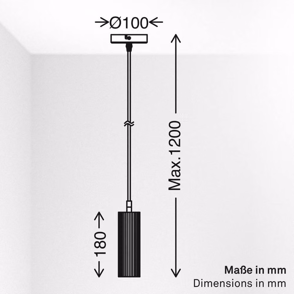 Briloner Beige Height Adjustable GU10 Cylinder Pendant Light – 7
