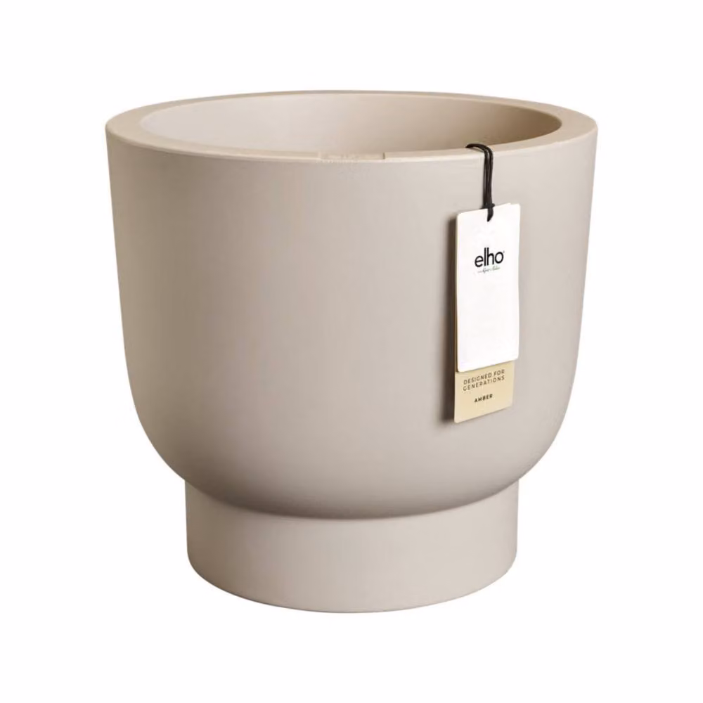 Charles Bentley Elho Amber Grail 40 Plant Pot in Beige for Indoor and Outdoor Use – 3