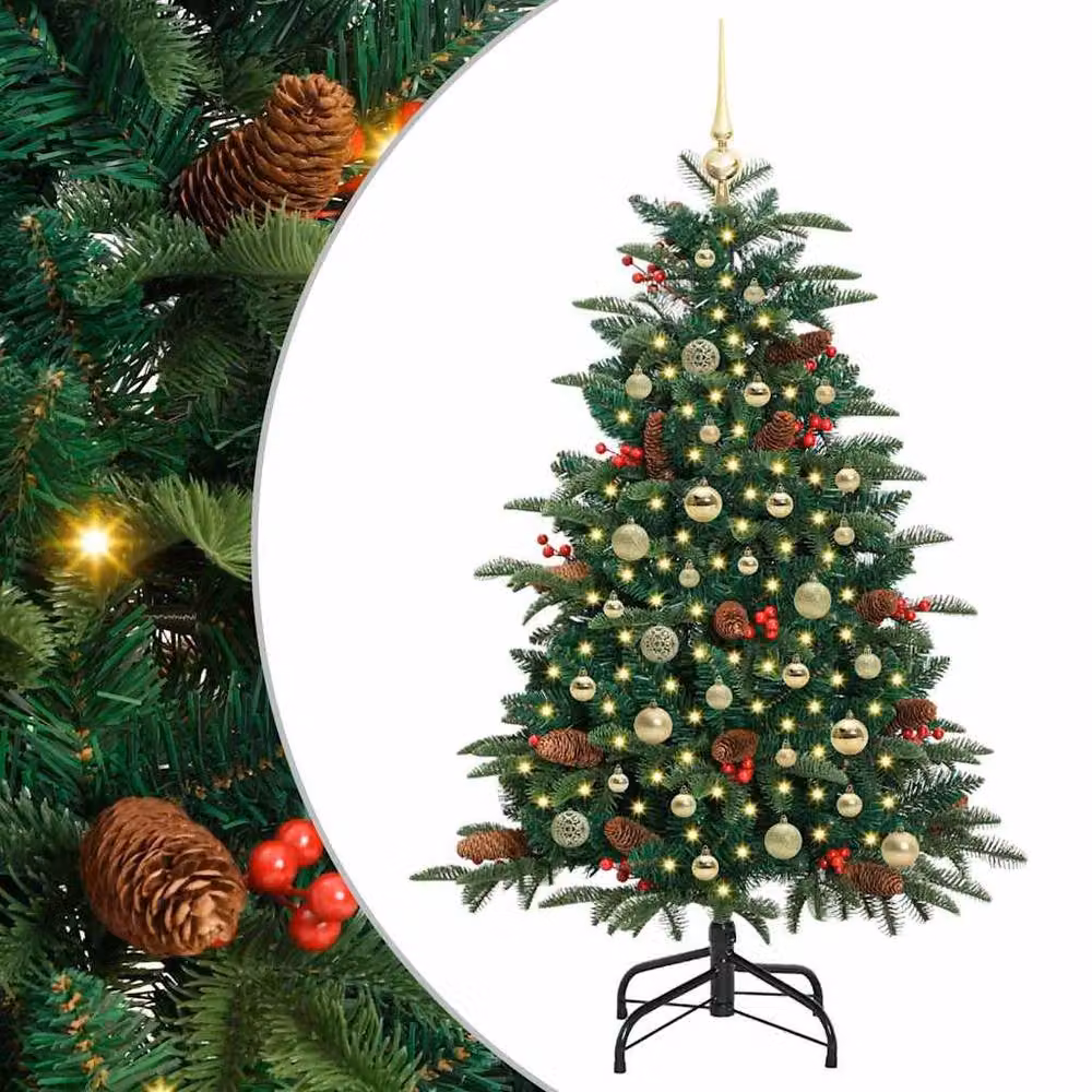 Berkfield Home Artificial Green Christmas Tree with 150 LEDs and Stand, Height: 150 cm – 2