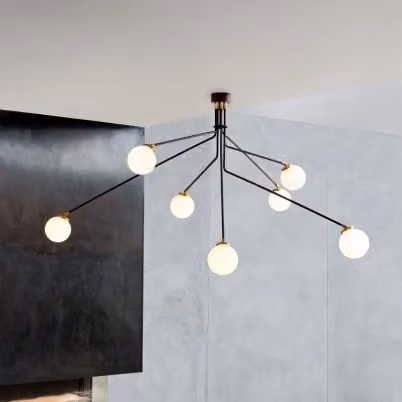 CTO Lighting Array Large Adjustable Pendant Ceiling Light in Brass, Bronze, Black or White