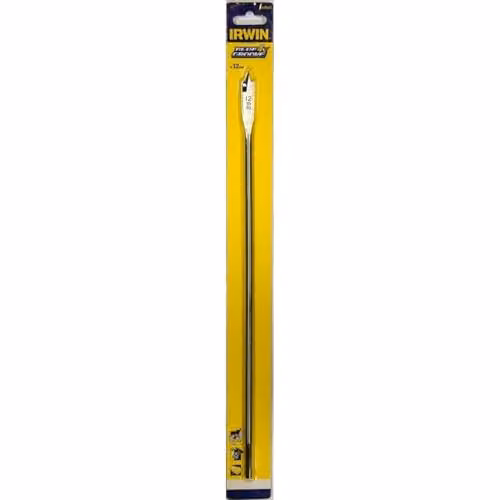 Irwin Blue-Groove Long Flat Auger Bit, Blue and Silver, Diameter: 12 mm, Length: 400 mm