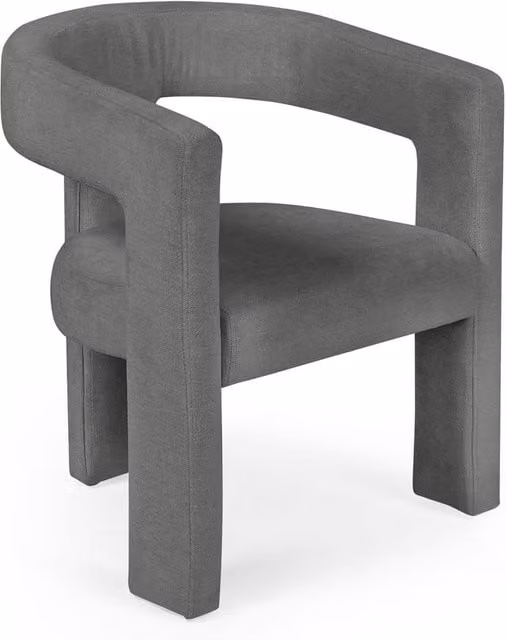 Cheshire Dorella Premium Grey Chenille Upholstered Dining Chair with Armrests