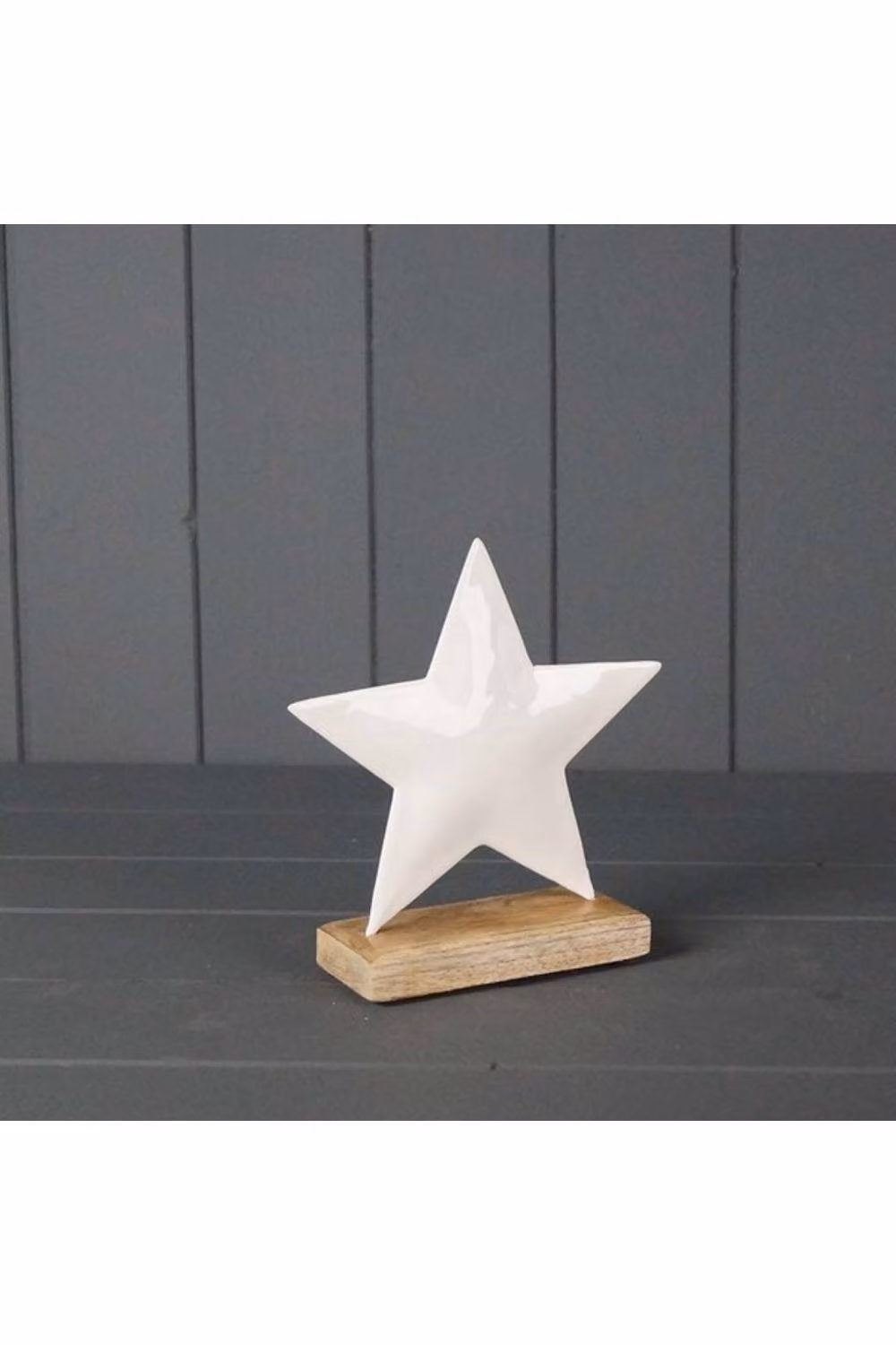 KDMD White Elegant Classic Enamelled Star Pendant Hanging Christmas Decoration – 2