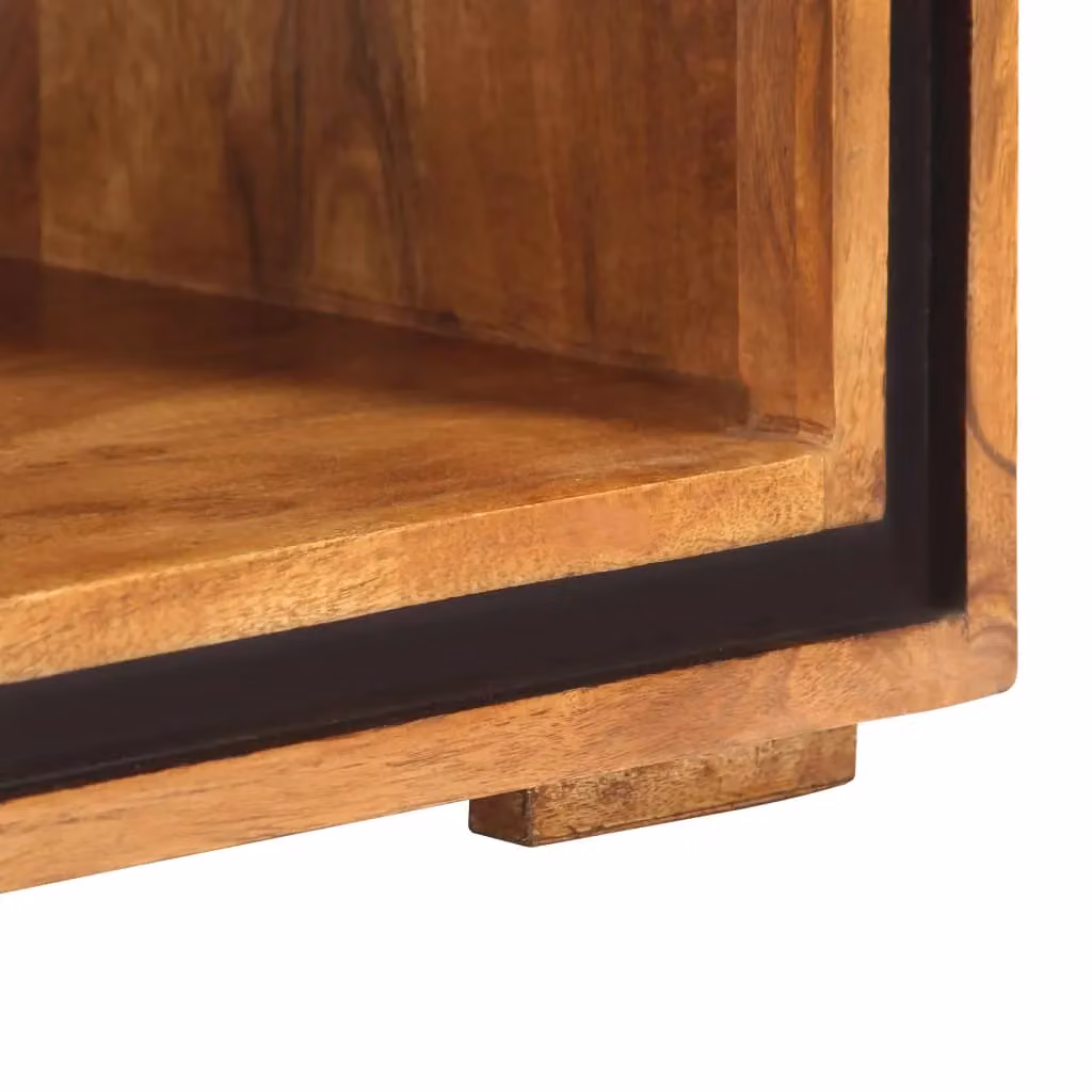 Berkfield Home Classic Rectangular Coffee Table in Brown Solid Acacia Wood W/D/H: 100 x 45 x 33 cm – 4