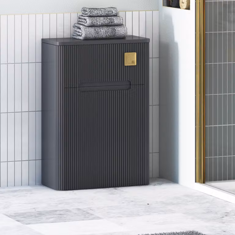 Avenza Matt Obsidian Black Wall Mounted WC Toilet Unit 550mm