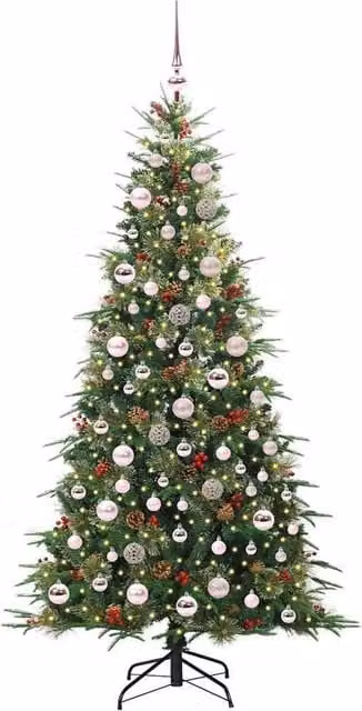 Berkfield Home Elegant Artificial Hinged Christmas Tree, Green, Height: 180 cm – 1