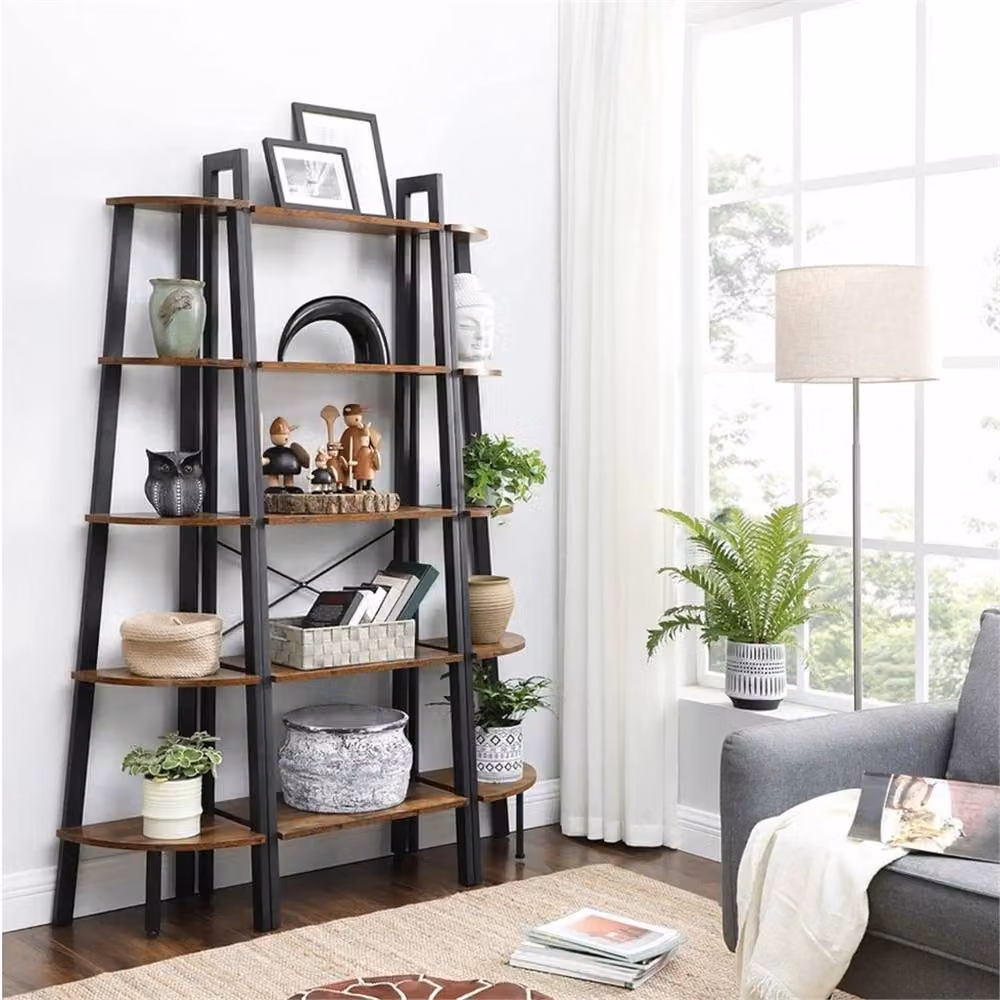 Nordara Black Corner Ladder Shelf Multipurpose Storage Plant Stand – 3