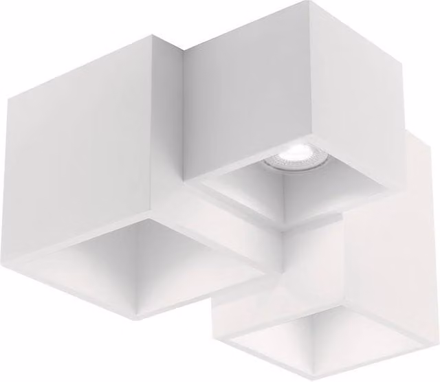 Foster White Paintable Plaster Ceiling Lamp with GU10 Socket