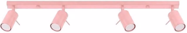 Sollux Lighting modern pink ring ceiling lamp with 4 lights, W/D/H: 80 x 16 x 6 cm