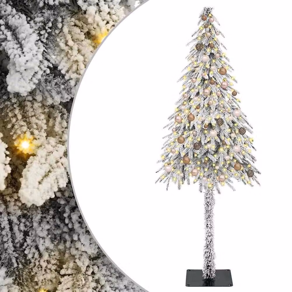 Berkfield Home White Christmas Tree with 300 LEDs, Height: 210 cm – 2