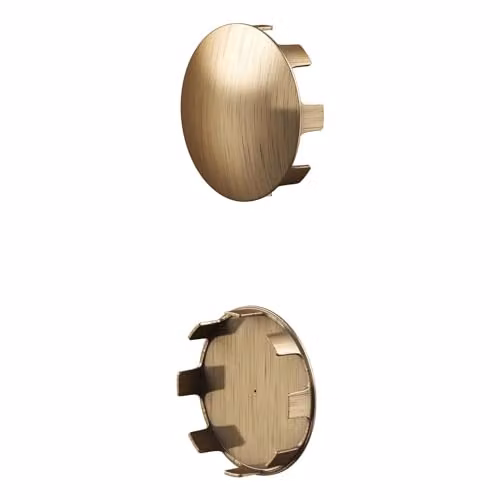 Rothley Staircase Handrail Shallow End Cap, 40mm, Brass, Pack of 2