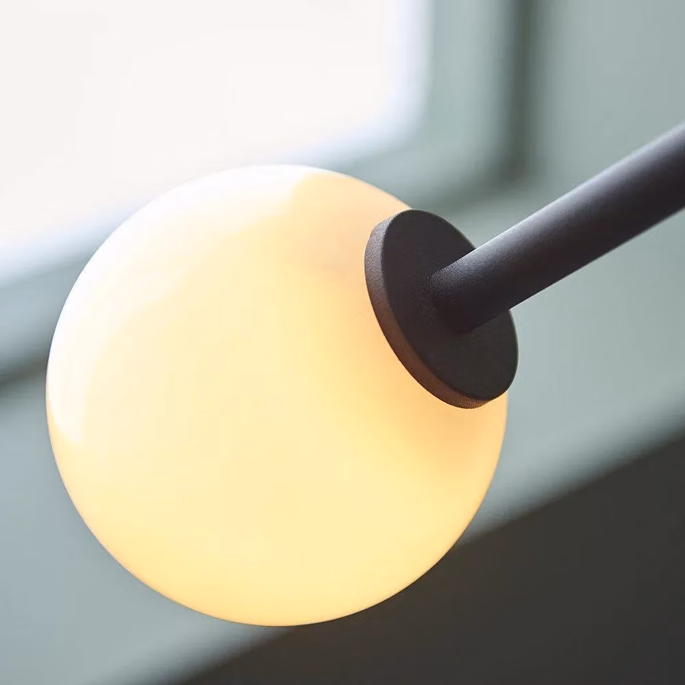 Netlighting ROVIGO Contemporary Textured 2 Light Glass Floor Lamp in Black – 4