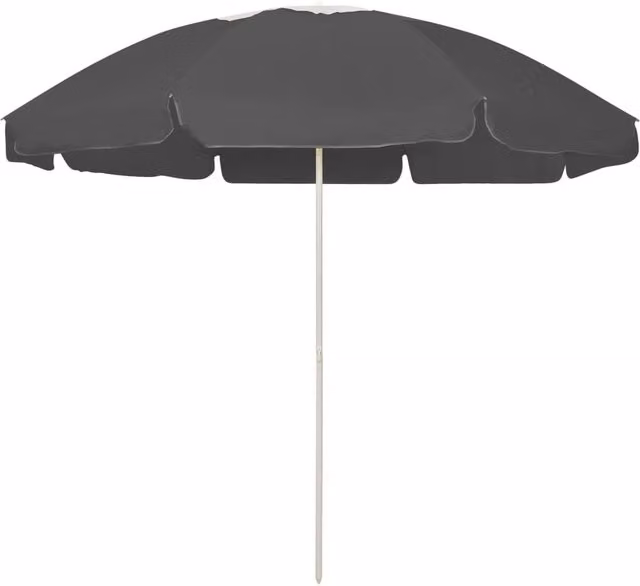 Berkfield Home Beach Umbrella in Anthracite and Black with Polyester Canopy – 1