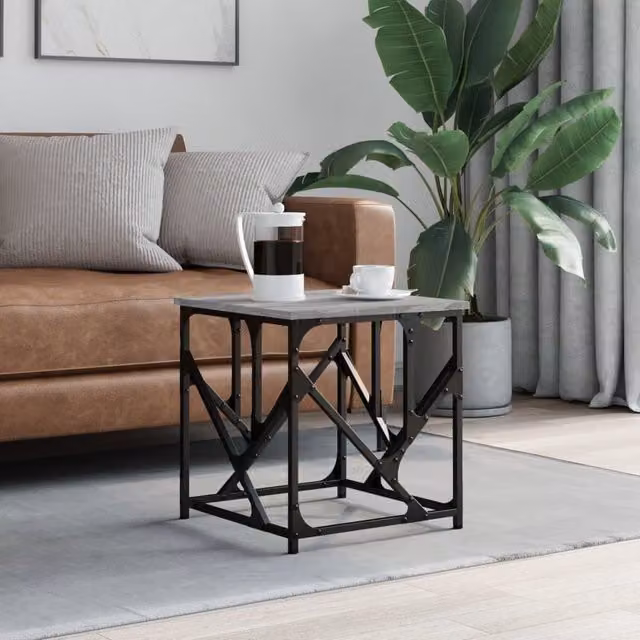 Berkfield Home Grey Sonoma Coffee Table, W: 45 cm, D: 45 cm, H: 47.5 cm