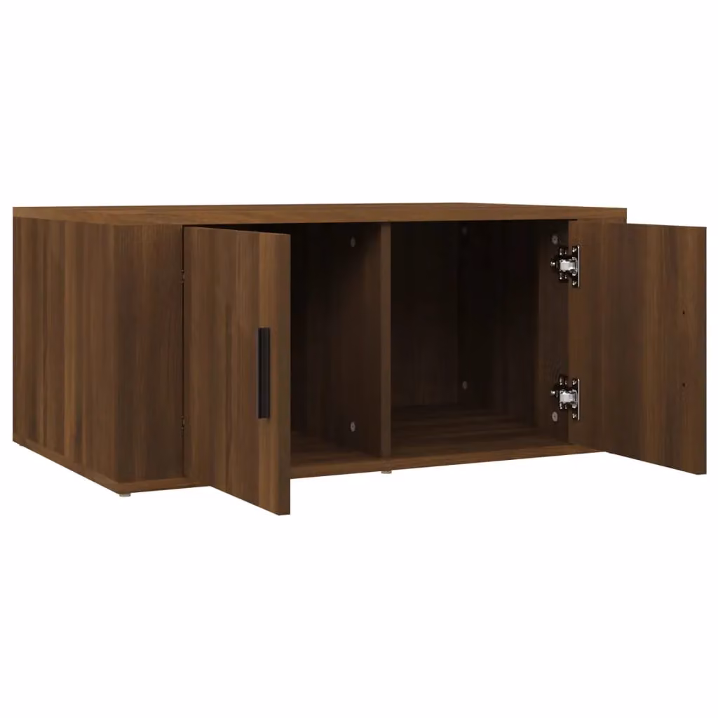 Berkfield Home Brown Oak Coffee Table, W/D/H: 80 x 50 x 36 cm – 3