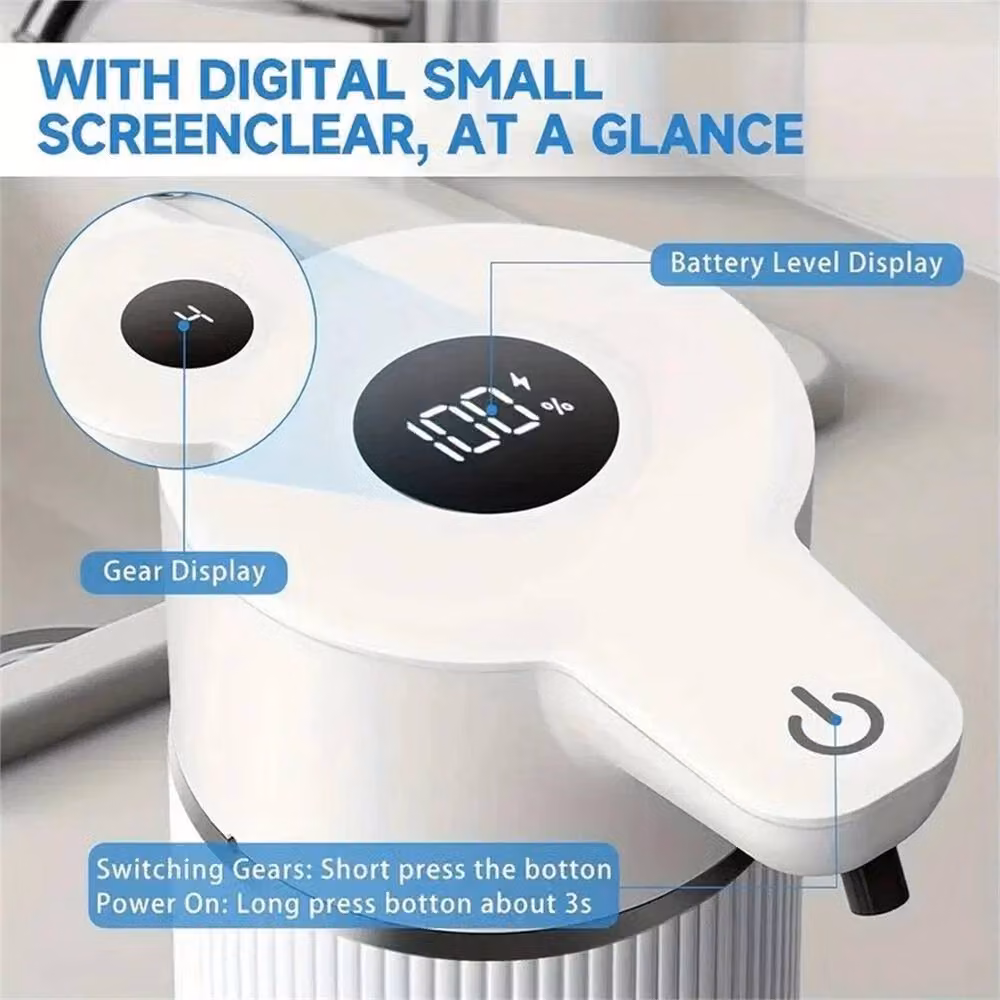 VOGREX White Touchless Automatic Electric Soap Dispenser 420ml – 3