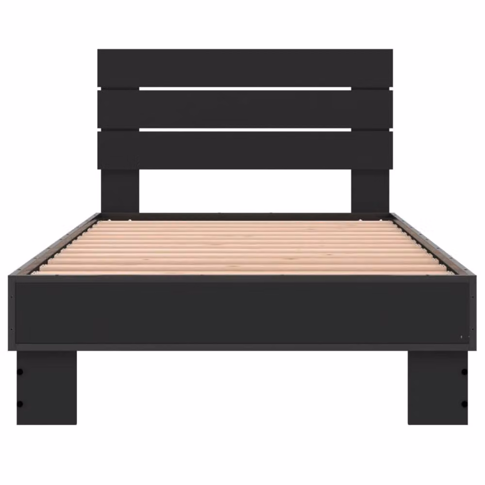 Berkfield Home Durable Small Single Bed Frame in Black, W/D/H: 75 x 190 cm – 4