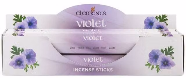 Elements Something Different Violet Floral Incense Sticks, Pack of 6, Purple and Multicolour