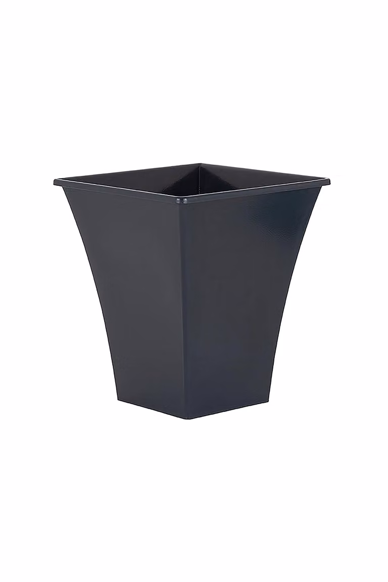 Wham Metallica Square Planter Pot in Grey, W: 23 cm x D: 23 cm x H: 26 cm