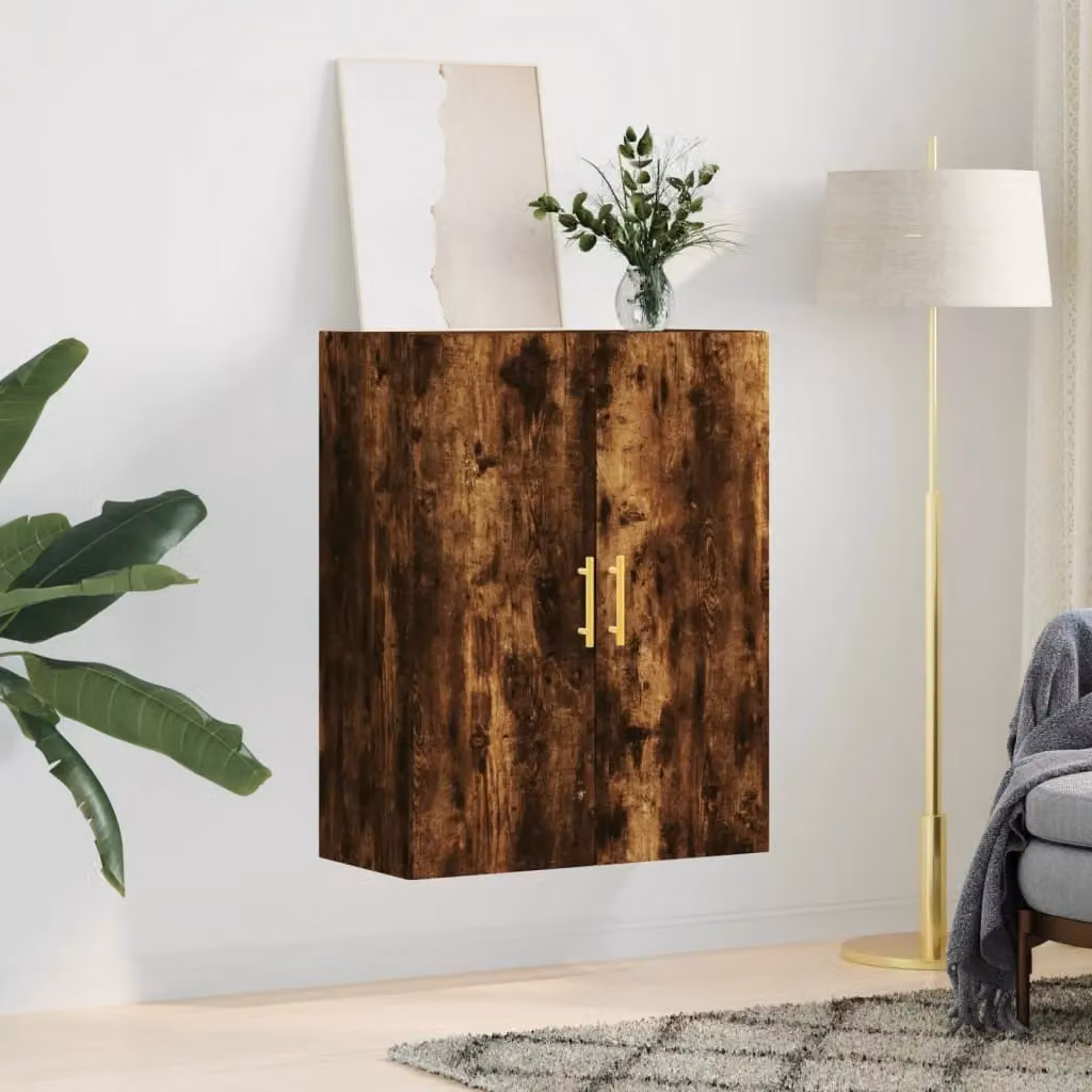 Berkfield Home Smoked Oak Wall Mounted Cabinet in Brown, W/D/H: 69.5 x 34 x 90 cm – 3