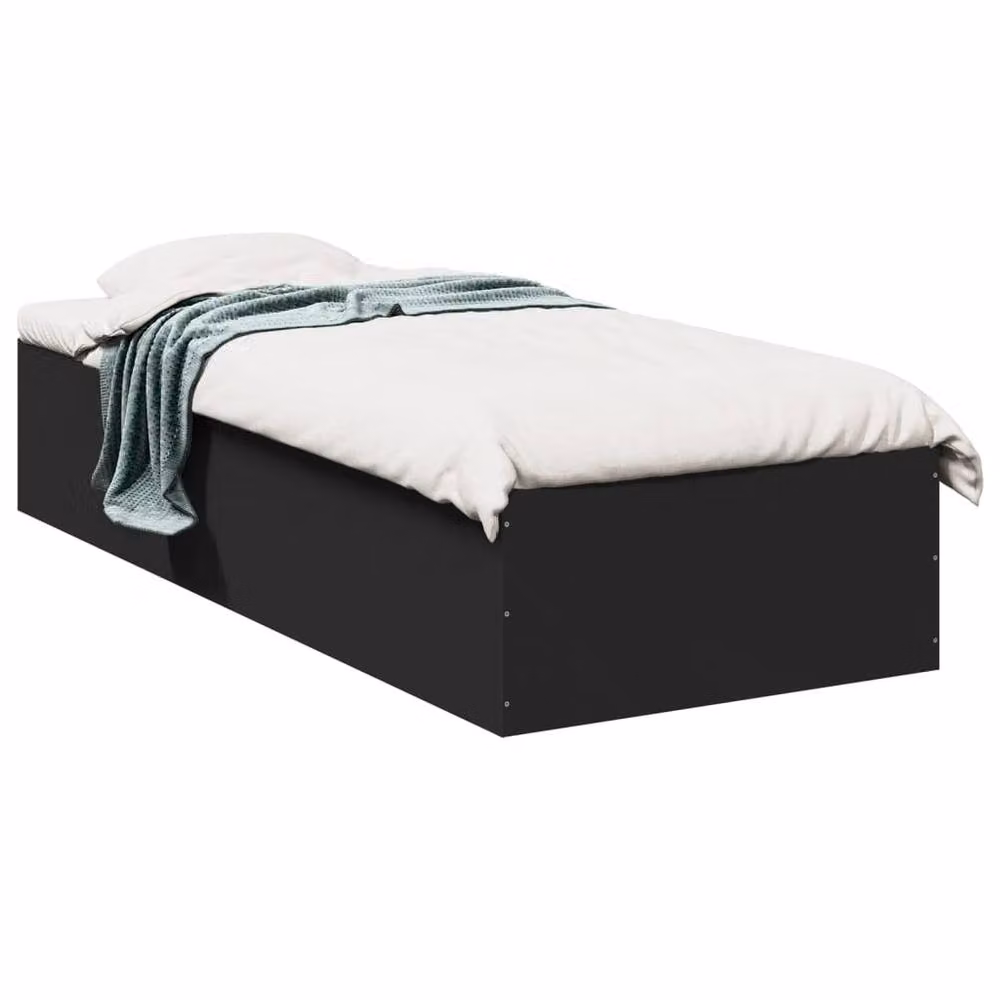 Berkfield Home Modern Single Bed Frame with Lift Up Base, Black, W/D/H: 90 x 190 cm – 2
