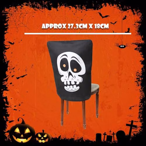 VFM e-Store Halloween Party Dining Chair Covers, Black, W/D/H: 65 x 50 x 50 cm – 4