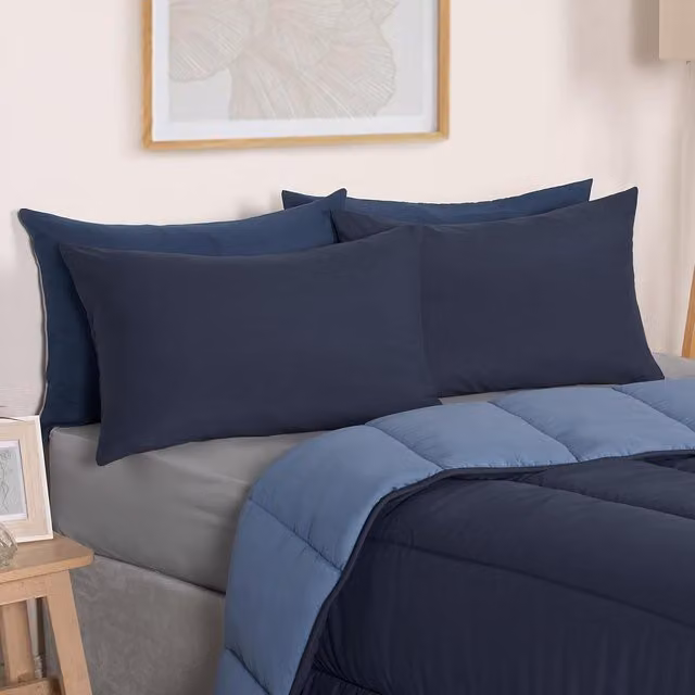 OHS Blue 10.5 Tog Hollow Fibre Duvet and Pillowcase Set