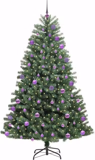 Berkfield Home Realistic Artificial Hinged Christmas Tree in Green, Height: 180 cm – 1