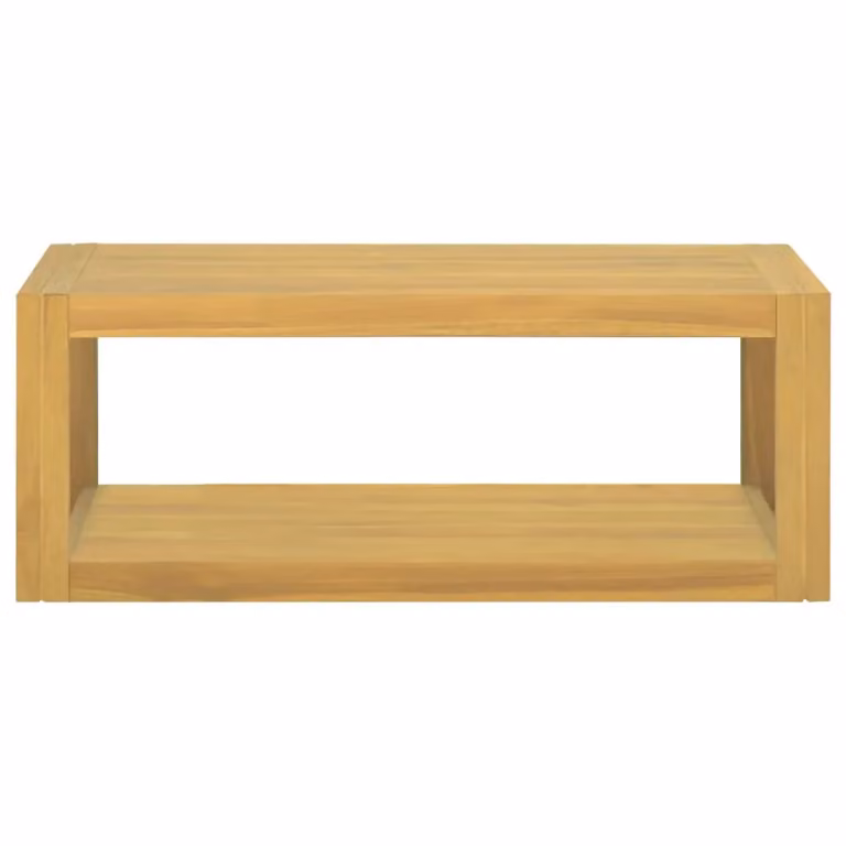 Berkfield Home Wall-mounted Bathroom Cabinet in Brown Solid Teak Wood, W/D/H: 90 x 45 x 35 cm